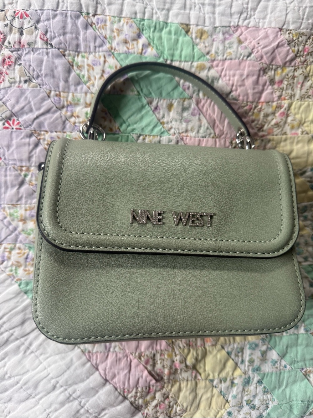 Nine West Mint Green Mini Top-Handle Crossbody